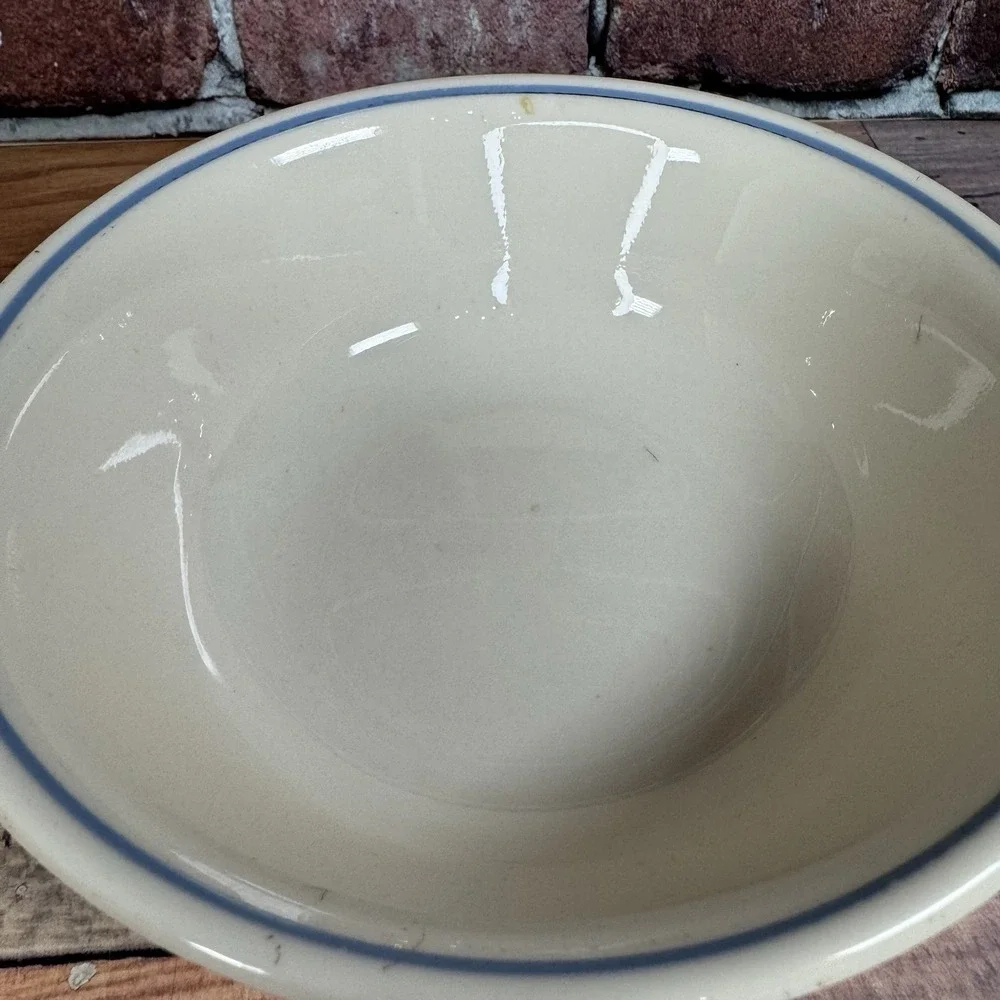 Vintage Corelle First of Spring Blue Stripe Cereal Soup Bowls Set of 2 Country